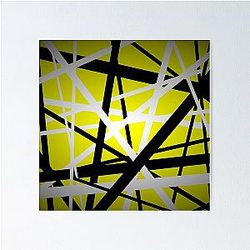 van halen stripes yellow Poster