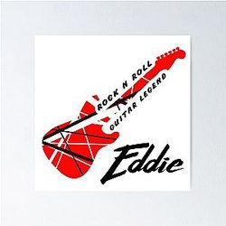 Eddie Guitar Legend Rock n Roll Poster