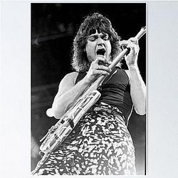 Eddie VanHalen - BW Photograph Poster