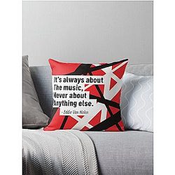 Iconic guitars: Eddie Van Halen Throw Pillow