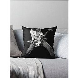 Men's Rock Guitarist EdDie VanHalen T-Shirt Throw Pillow