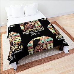 Eddie-Van-Halen 1955-2020 Thank You for The Memories Signature Vintage  Comforter
