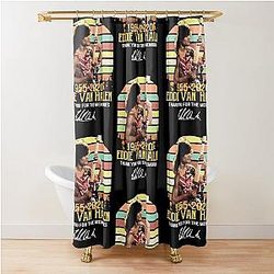 Eddie-Van-Halen 1955-2020 Thank You for The Memories Signature Vintage  Shower Curtain