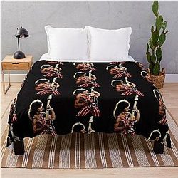 eddie the legend rock  Throw Blanket
