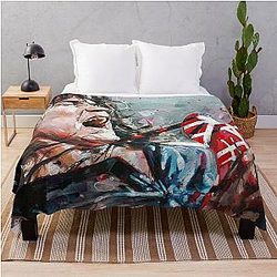 Eddie van Halen painting Throw Blanket