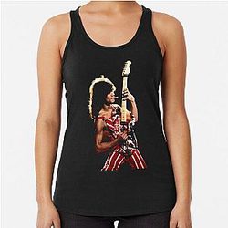 eddie the legend rock  Racerback Tank Top