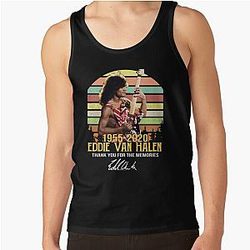 Eddie-Van-Halen 1955-2020 Thank You for The Memories Signature Vintage  Tank Top