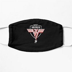 Deputy Ván Halen Graphic Trending Unisex Youth Funny Art Tee 80S Casual Cute Simple black Flat Mask