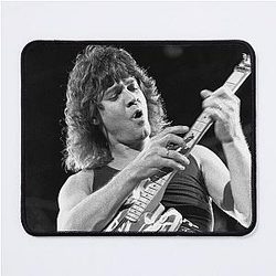 Eddie VanHalen - BW Photograph Mouse Pad