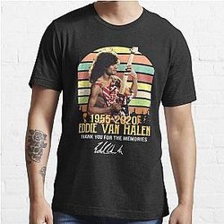 Eddie-Van-Halen 1955-2020 Thank You for The Memories Signature Vintage  Essential T-Shirt
