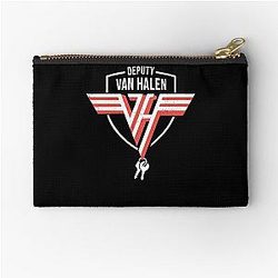 Deputy Ván Halen Graphic Trending Unisex Youth Funny Art Tee 80S Casual Cute Simple black Zipper Pouch