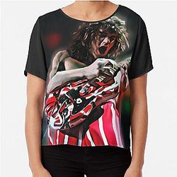 Eddie Van Halen EVH Guitar Solo Artwork Chiffon Top