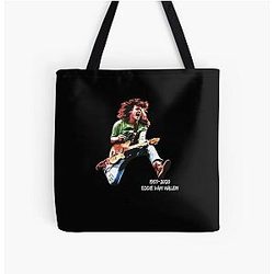 1955 2020 Eddie Ván Halen Black All Over Print Tote Bag