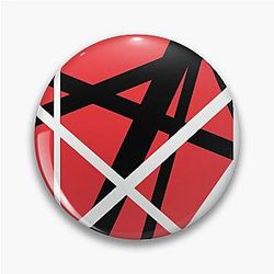 Van Halen Stripes Red Version Pin