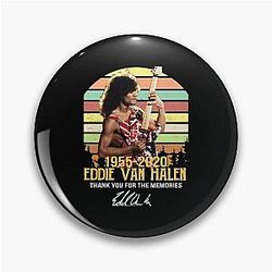 Eddie-Van-Halen 1955-2020 Thank You for The Memories Signature Vintage  Pin