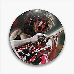 Eddie Van Halen EVH Guitar Solo Artwork Pin