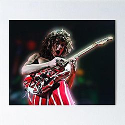 Eddie Van Halen EVH Guitar Solo Artwork Poster