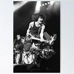 Eddie VanHalen - "Flying Eddie" - BW Photograph Poster