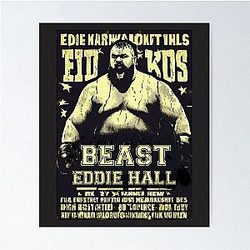 Vintage Eddie Hall Strongman Meme Knockout Boxing Poster