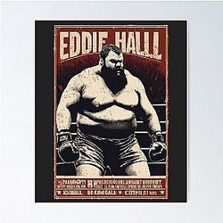 Eddie Hall Strongman Vintage Knockout Beast Boxing Game Day Poster