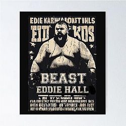 Vintage Eddie Hall Strongman Boxing Beast Poster