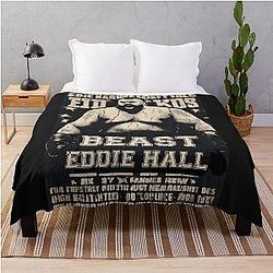 Vintage Eddie Hall Strongman Boxing Beast Throw Blanket