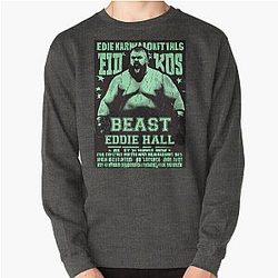 Vintage Neon Eddie Hall Strongman Boxing Cyberpunk Pullover Sweatshirt