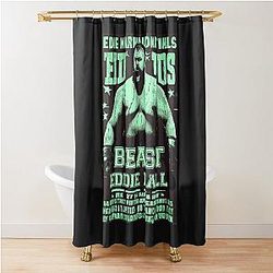 Vintage Neon Eddie Hall Strongman Boxing Shower Curtain