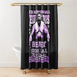Retro Cyberpunk Eddie Hall Strongman is a Beast Boxing Training Shower Curtain