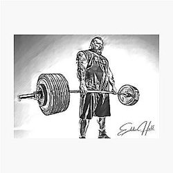 Eddie Hall Deadlift Sketch Photographic Print