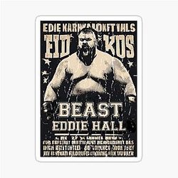 Vintage Eddie Hall Strongman Boxing Beast Sticker