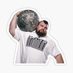 Eddie Hall Atlas Stone Sticker