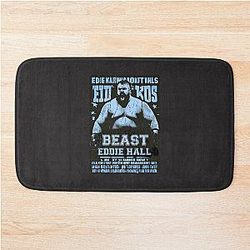 Vintage Aquamarine Bath Mat Eddie Hall Strongman Boxing King