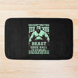 Vintage Neon Strongman Boxing Cyberpunk Bath Mat