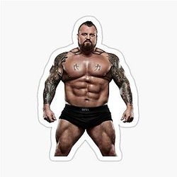 Eddie Hall Physique Muscles Strongman Sticker
