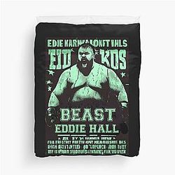 Vintage Neon Eddie Hall Strongman Cyberpunk Duvet Cover