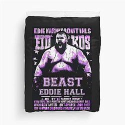 Retro Cyberpunk Eddie Hall Strongman is a Beast Boxing Training Day Duvet Cover