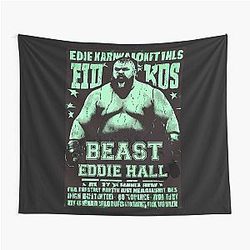 Vintage Neon Eddie Hall Strongman Boxing Cyberpunk Tapestry