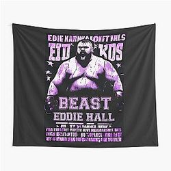 Retro Cyberpunk Eddie Hall Strongman is a Beast Boxing Day Training Tapestry