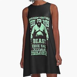 Eddie Hall Strongman Boxing Cyberpunk A-Line Dress