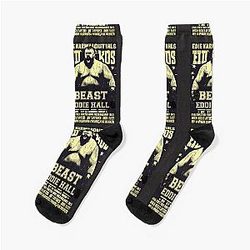 Vintage Ed Hall Strongman Eddie Hall Meme Knockout Beast Boxing Day Socks