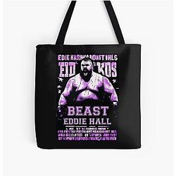 Retro Cyberpunk Eddie Hall Strongman is a Beast Boxing Training Tote Bag