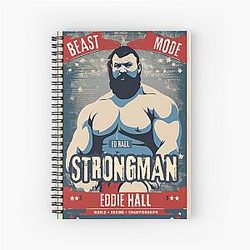 Ed Eddie Hall Strongman Vintage Spiral Notebook