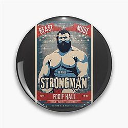 Eddie Hall Strongman Vintage Knockout Pin