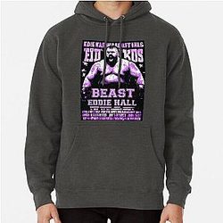 Retro Cyberpunk Eddie Hall Strongman is a Beast Boxing Training Pullover Hoodie