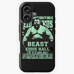 Vintage Neon Eddie Hall Strongman Boxing Cyberpunk iPhone Tough Case