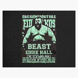 Vintage Neon Eddie Hall Strongman Boxing Cyberpunk Jigsaw Puzzle