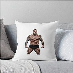 Eddie Hall Physique Jacked Strongman Throw Pillow