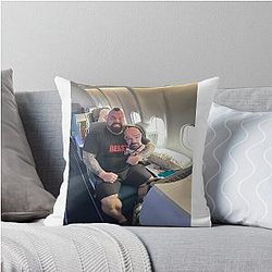 Eddie Hall Visits Brian Shaw Throw Pillow