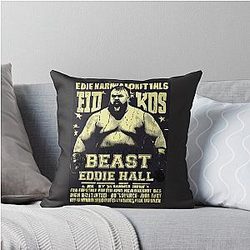 Vintage Eddie Hall Meme Knockout Beast Boxing Day Throw Pillow